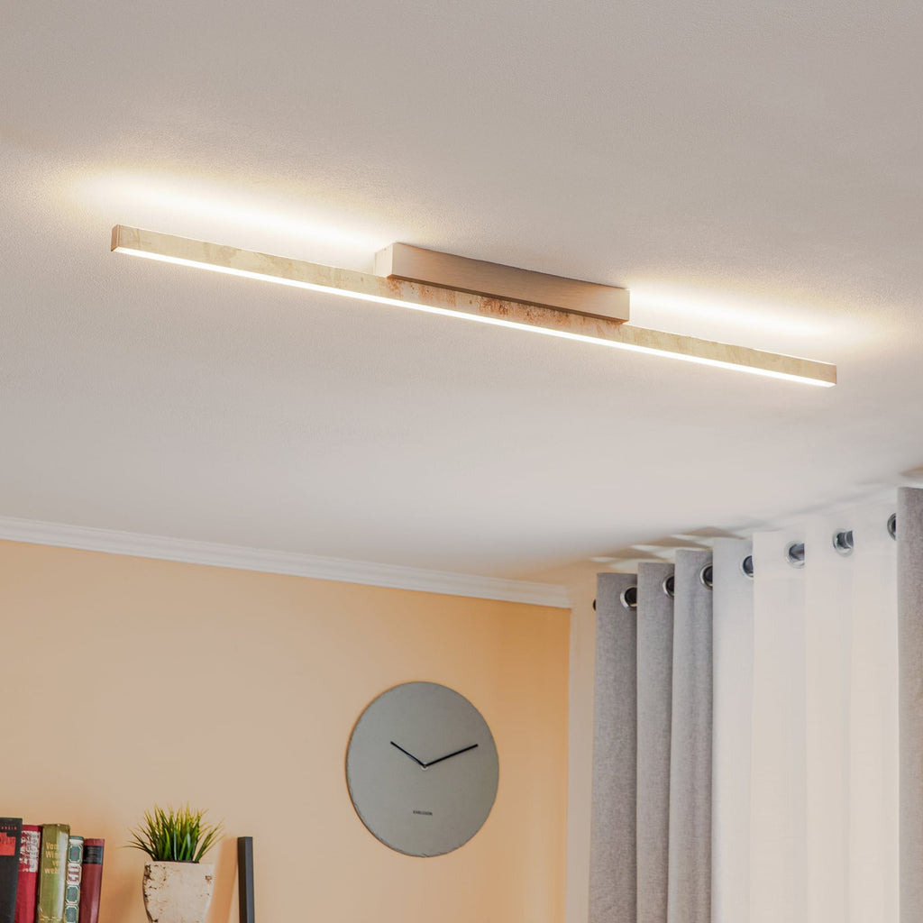 LED taklampe Zino skiferstein gull dimbar bakside