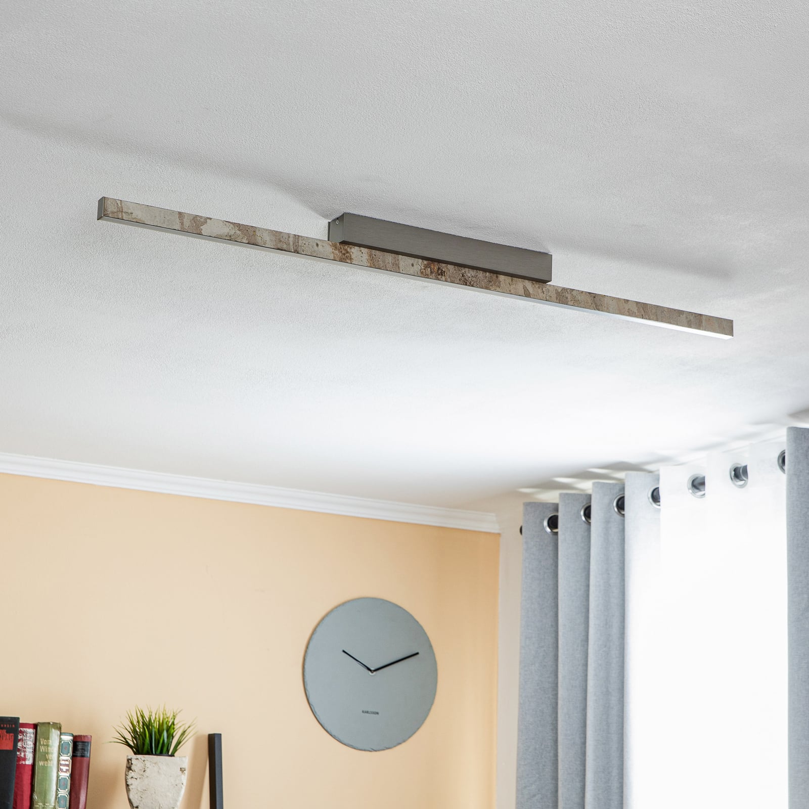 LED taklampe Zino skiferstein gull dimbar forfra