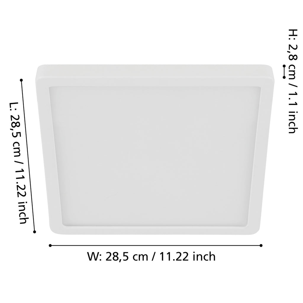 Detalj av LED takpanel Fueva 5 hvit
