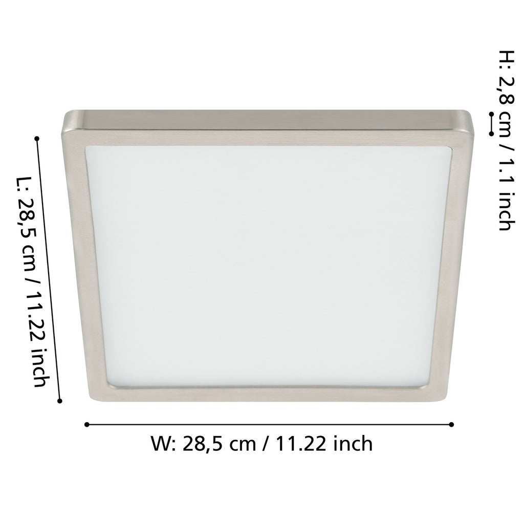LED takpanel Fueva 5 matt nikkel detalj