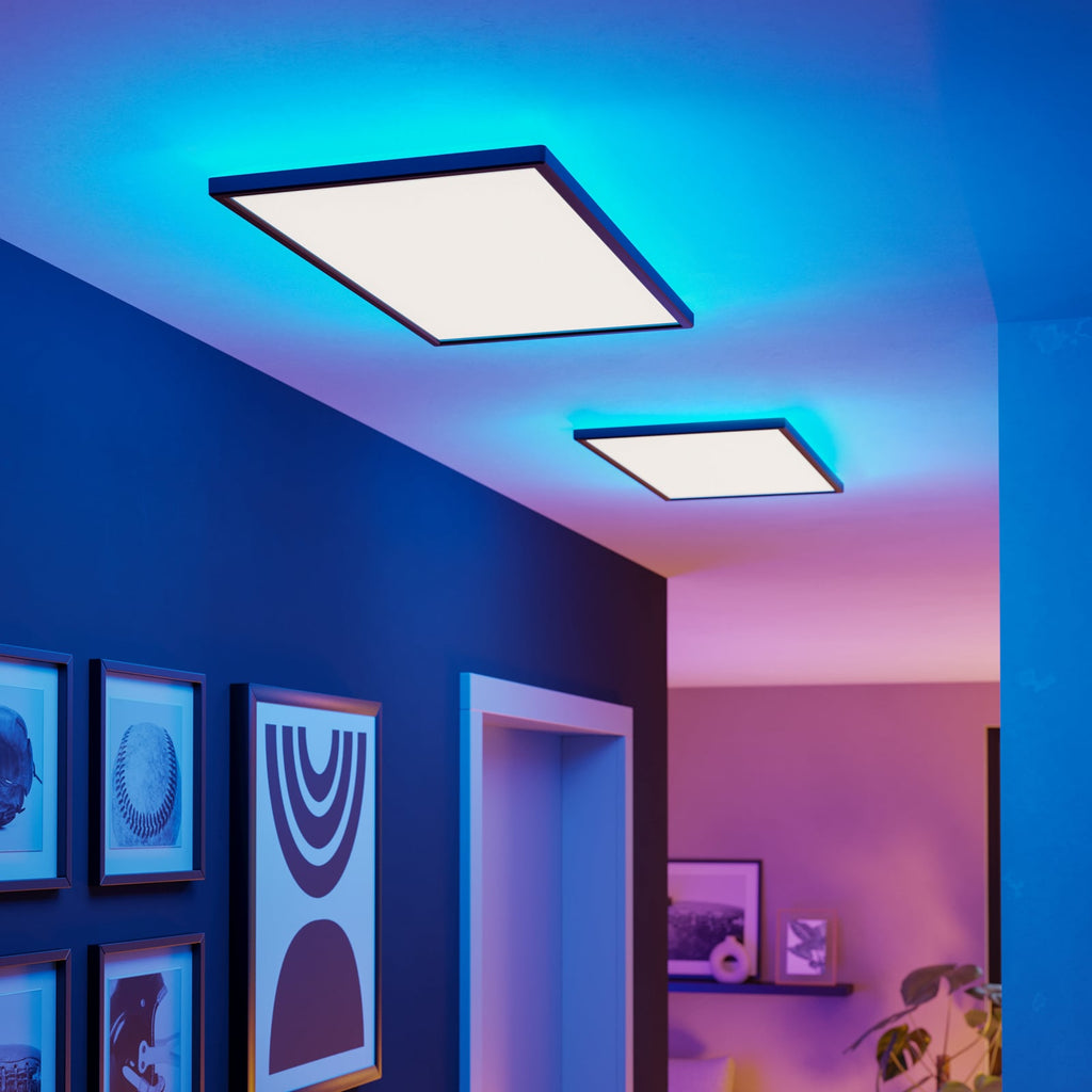 LED takpanel Rovito-Z svart 57x30 cm dimbar RGB IP44 - bakside