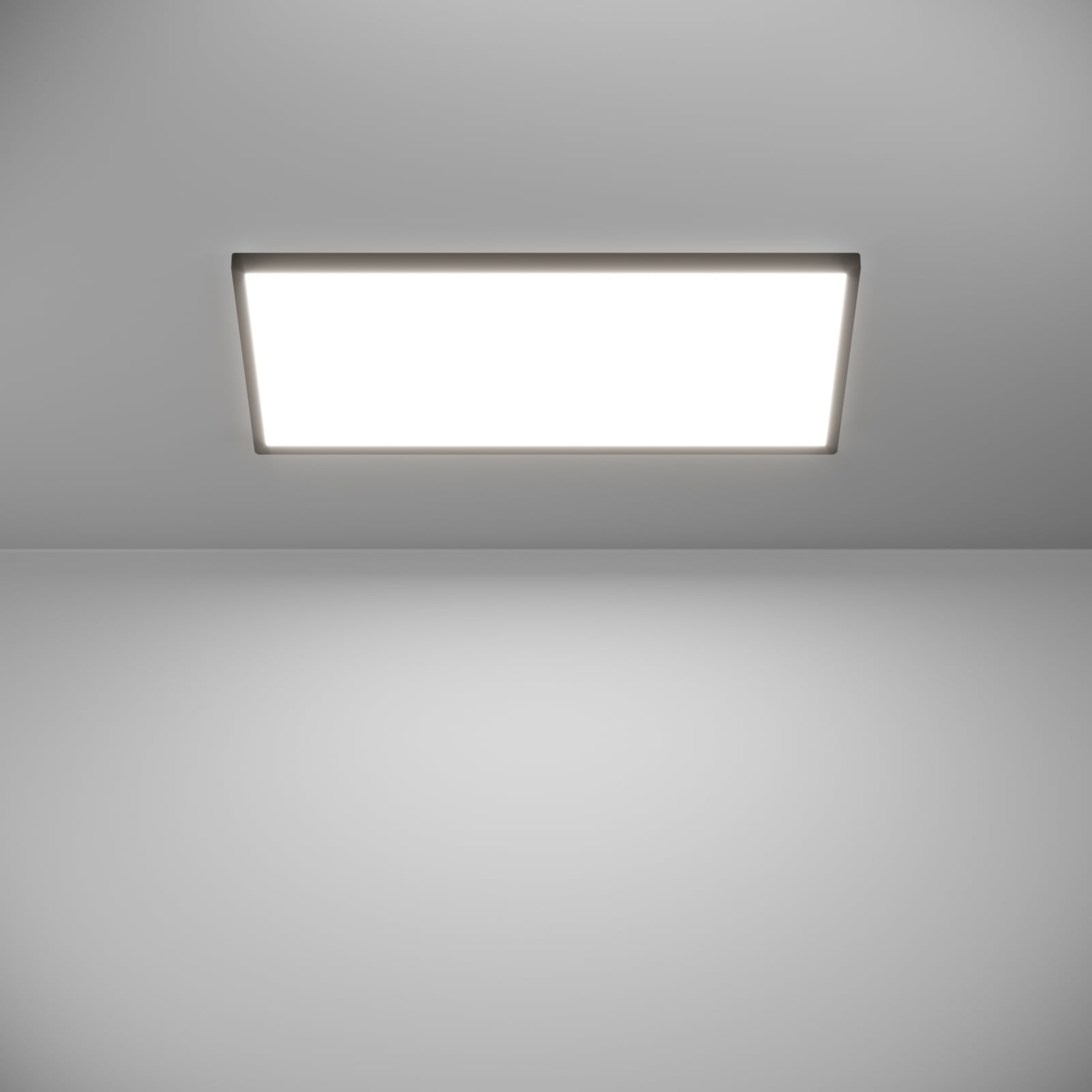 LED takpanel Rovito-Z svart 57x30 cm dimbar RGB IP44 - appstyring