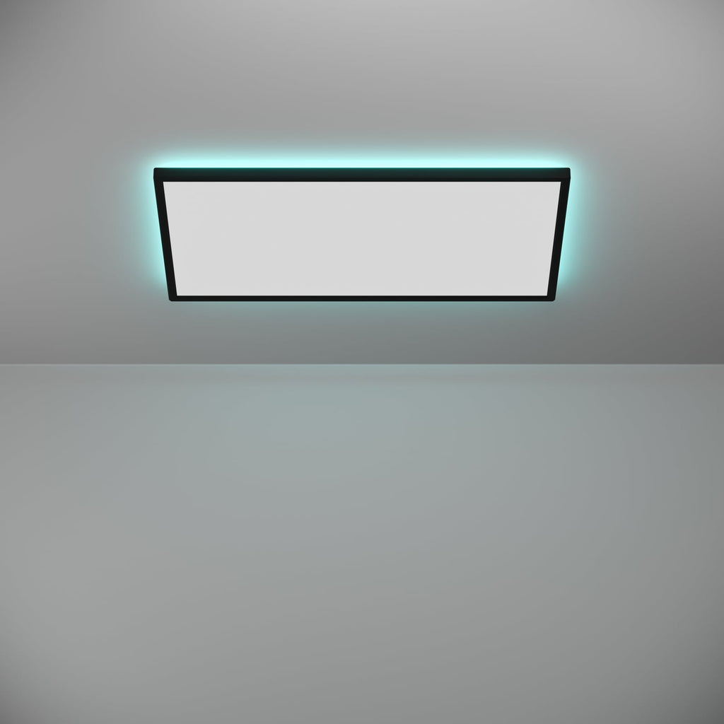 LED takpanel Rovito-Z svart 57x30 cm dimbar RGB IP44 - lysfarger RGB