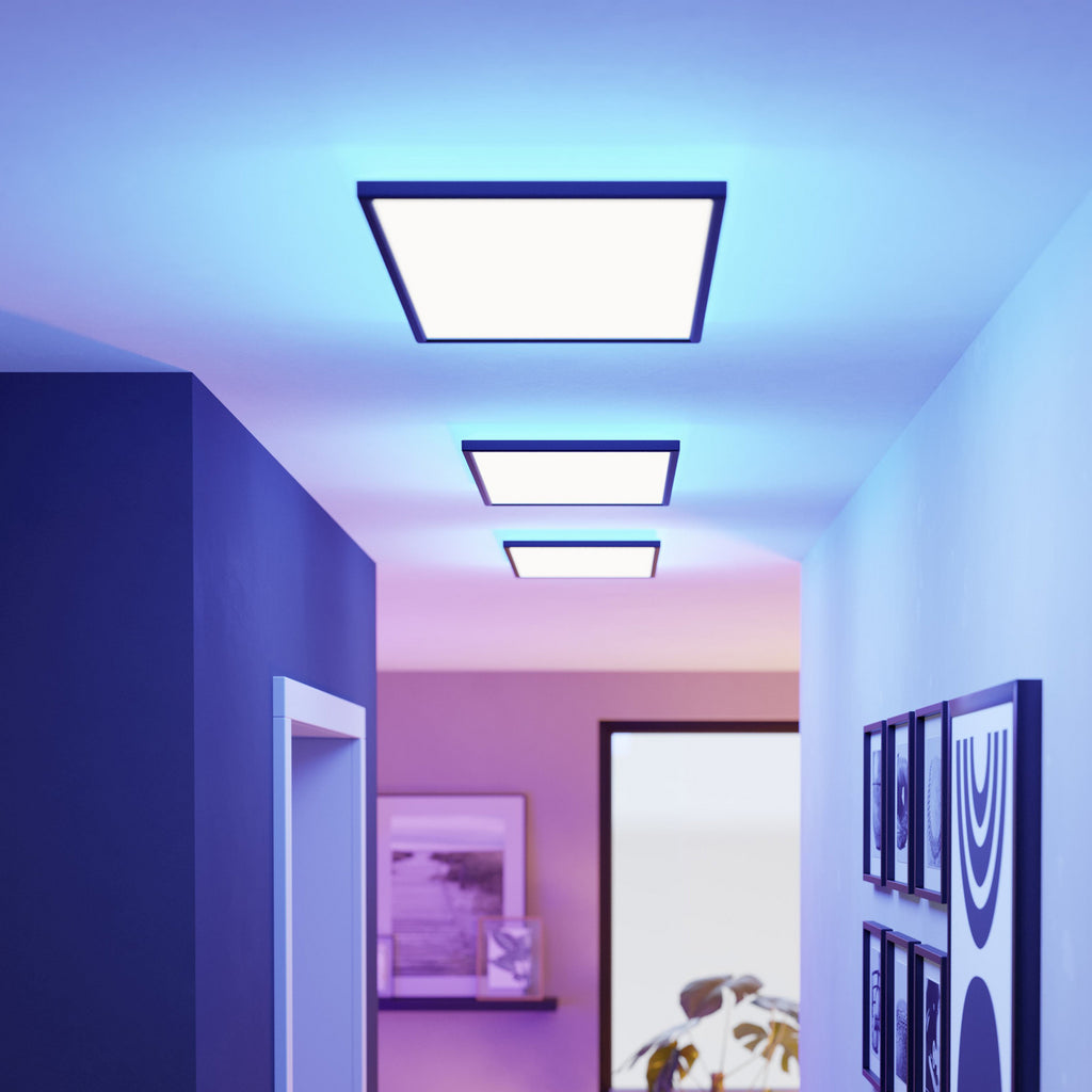LED takpanel Rovito-Z svart 57x30 cm dimbar RGB IP44 - installasjon