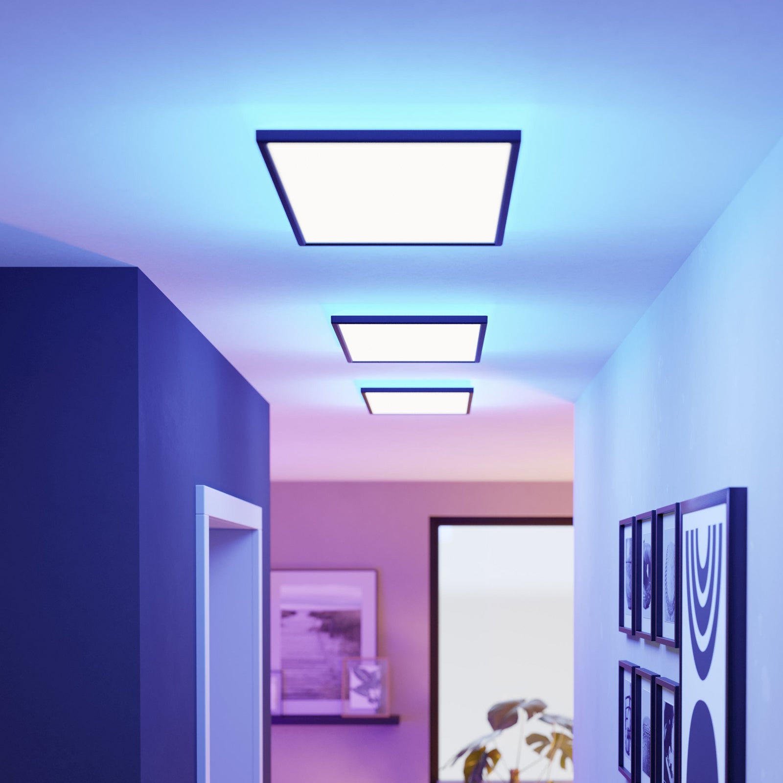 LED takpanel Rovito-Z svart 57x30 cm dimbar RGB IP44 - installasjon