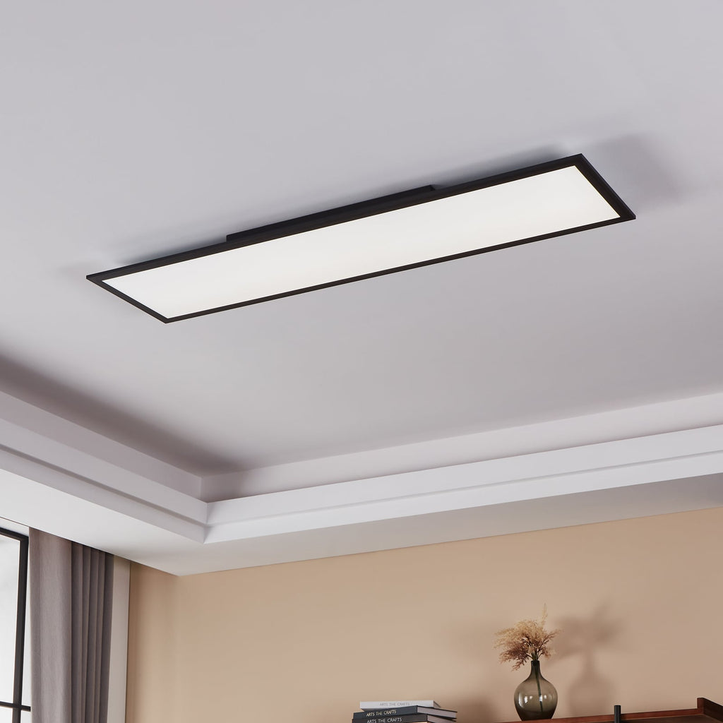 LED takpanel Salobrena-Z 120x30 cm svart dimbar CCT bakside