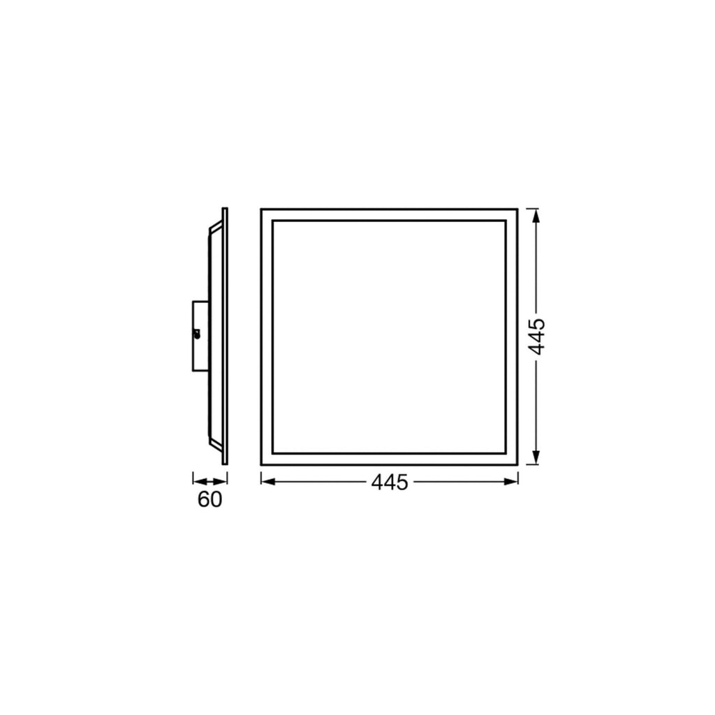 LED takpanel smart WiFi dimbar hvit 45x45 cm RGB CCT OSRAM SMART+ bakside