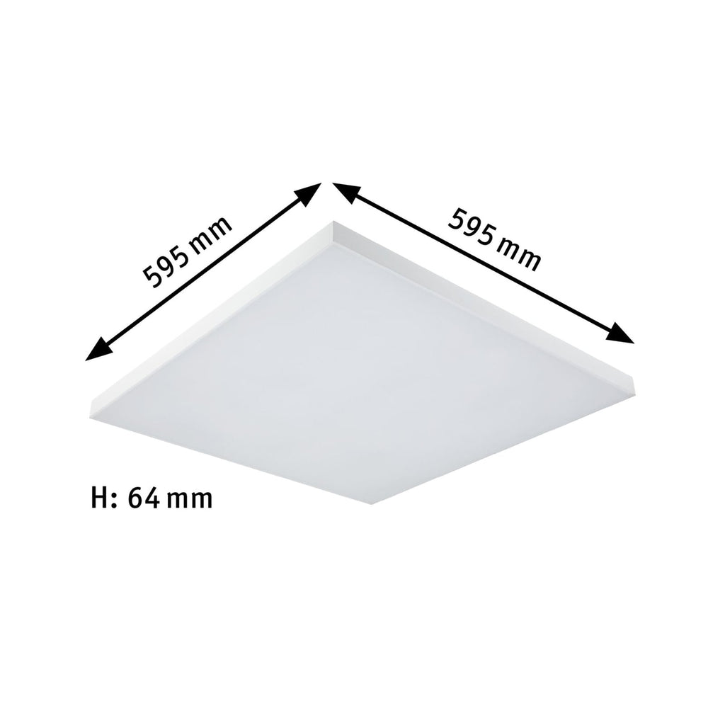 LED takpanel Velora Rainbow 60x60 cm RGBW fjernkontroll lysende i rom