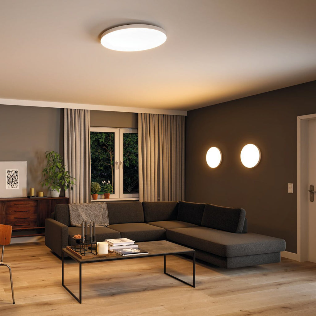 LED takpanel Velora rund dimbar CCT Zigbee Ø60 cm hvit bakside