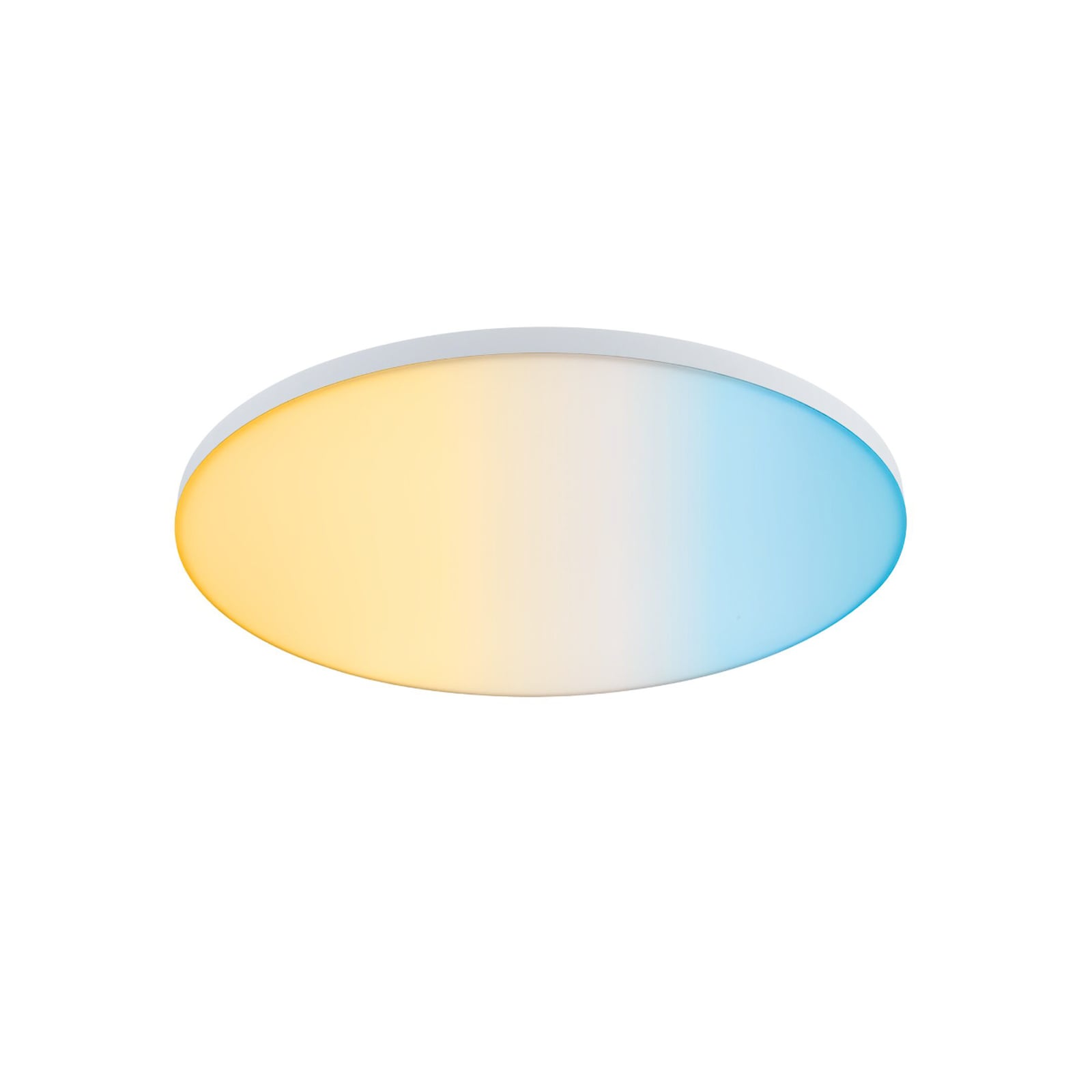 Detalj av LED takpanel Velora rund dimbar CCT Zigbee Ø60 cm hvit