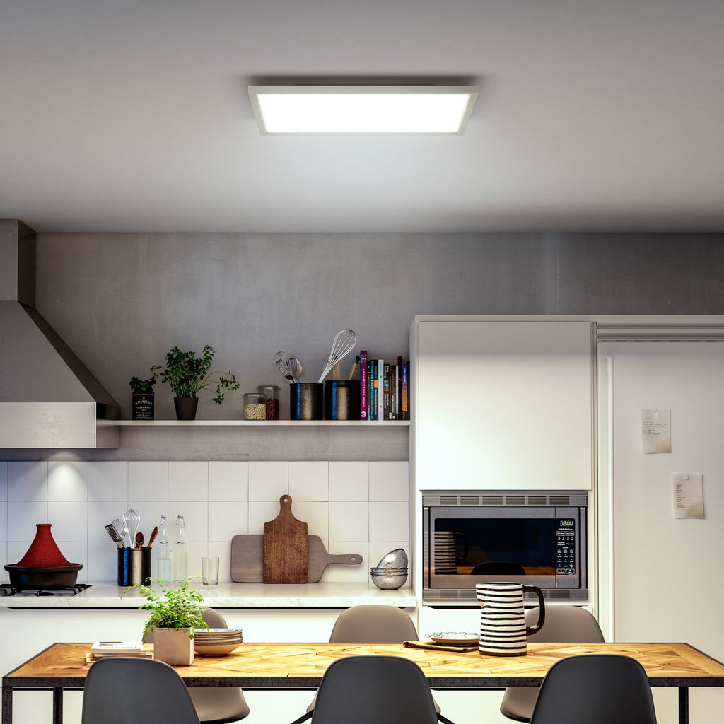 Bakside av LED takpanel White Ambiance Aurelle 60x60 cm dimbar hvit Philips Hue