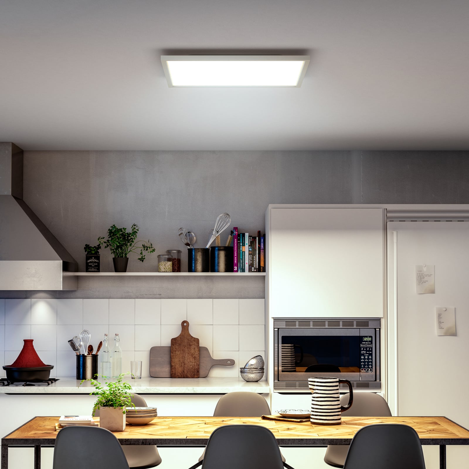 Bakside av LED takpanel White Ambiance Aurelle 60x60 cm dimbar hvit Philips Hue