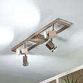 LED takspot 4-lys matt nikkel GU10 70 cm justerbar EGLO forfra