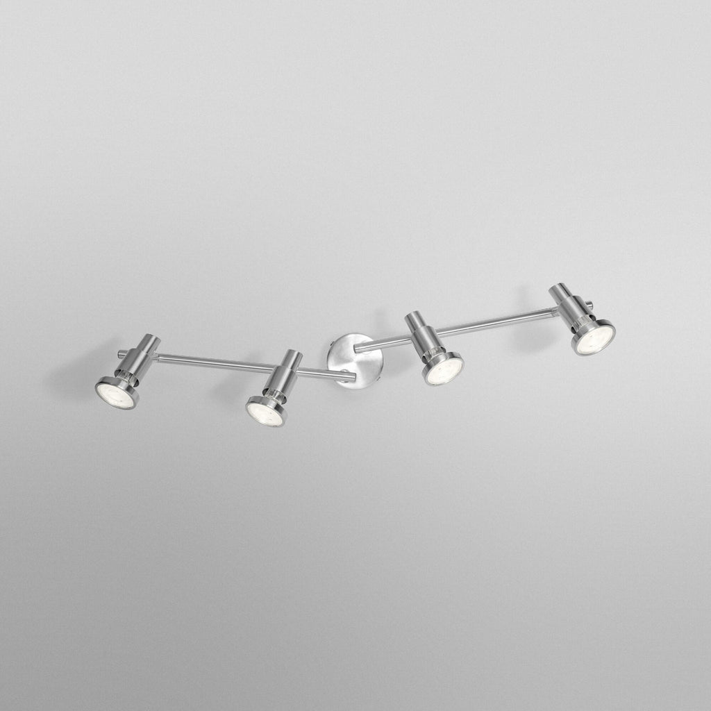 Montert LED takspot 4-lys sølv aluminium GU10 2700K 68 cm - OSRAM