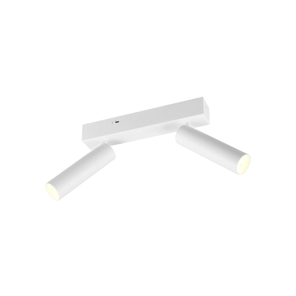 LED takspot Ambala 2-lys hvit metall CCT dimbar forfra