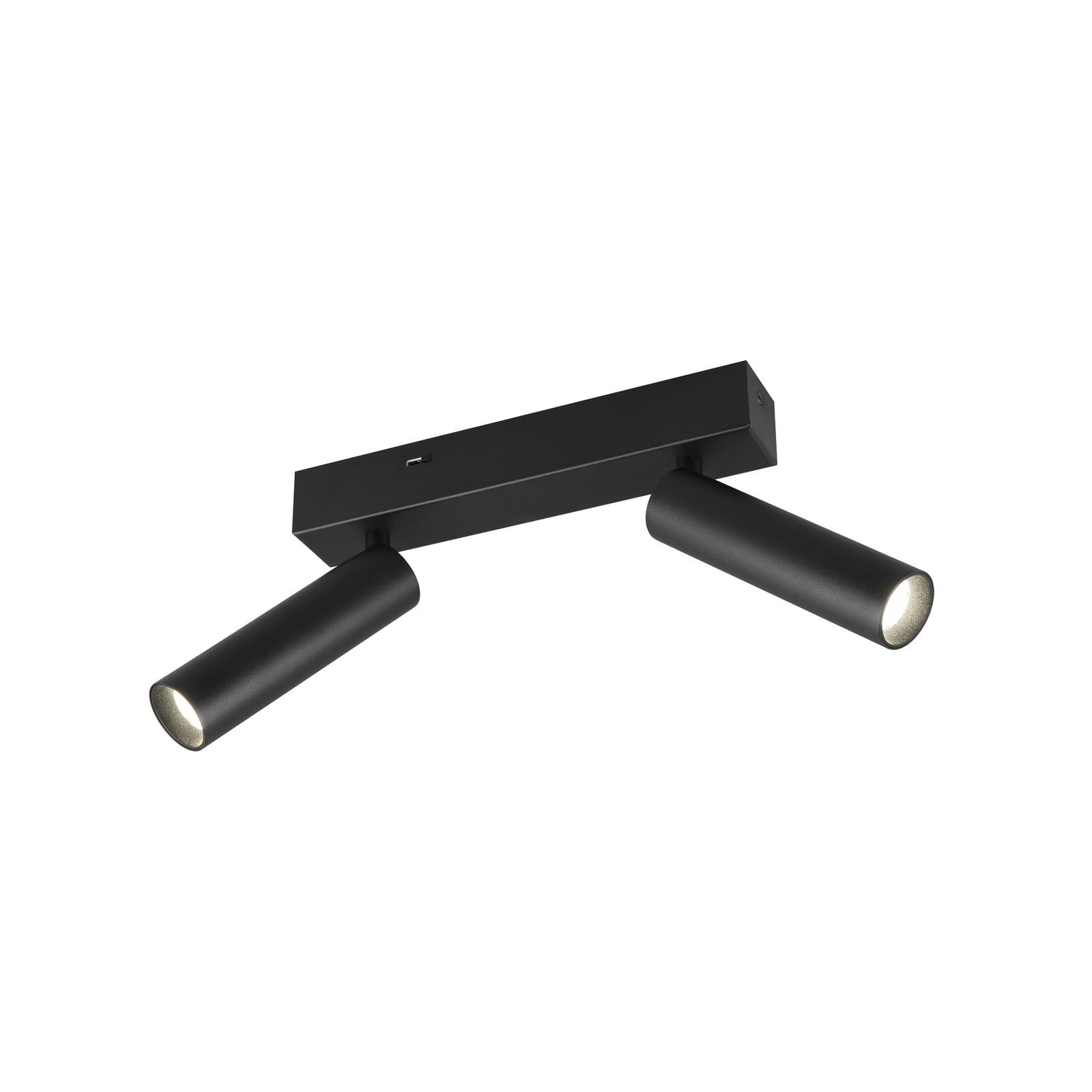 LED takspot Ambala 2-lys svart CCT dimbar metall bakside