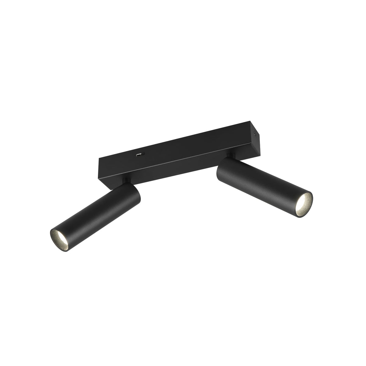 LED takspot Ambala 2-lys svart CCT dimbar metall bakside