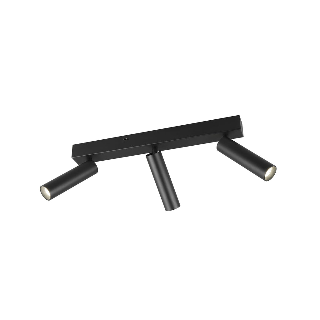 LED takspot Ambala 3-lys svart metall CCT dimbar bakside