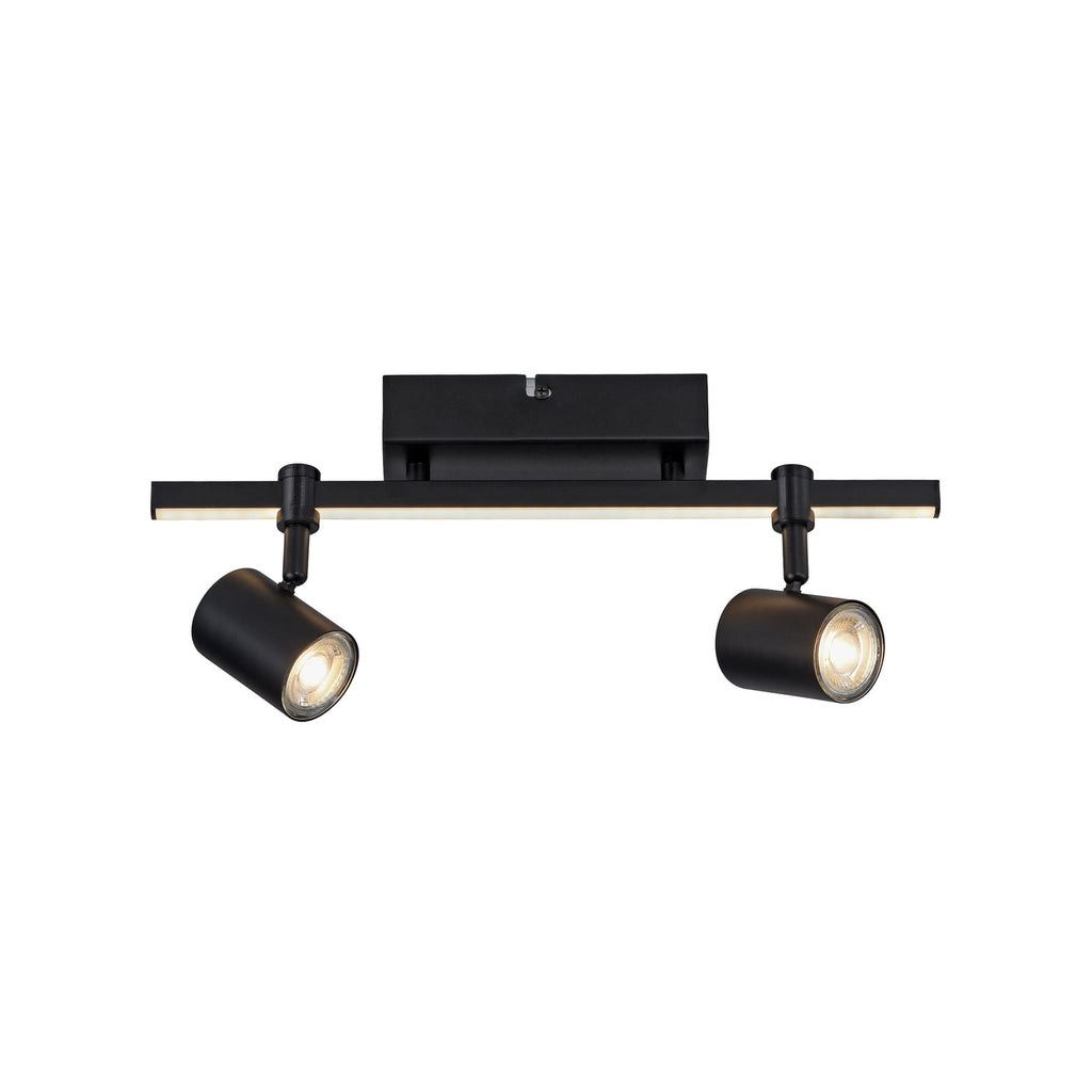 LED takspot Barik 2-lys svart justerbar detalj av spot