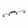 LED takspot Barik 4-lys svart justerbar 120 cm forfra