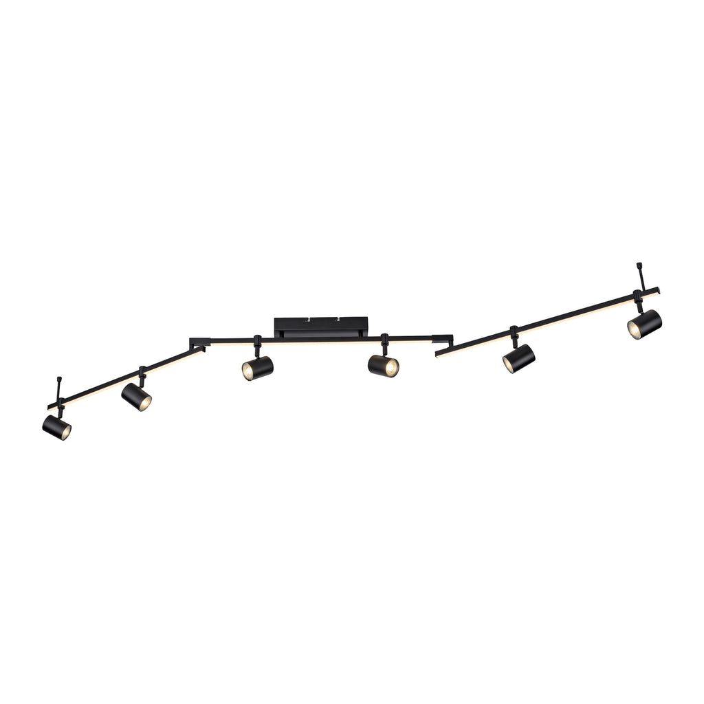 LED takspot Barik 6-lys svart 188 cm justerbar 42W bakside