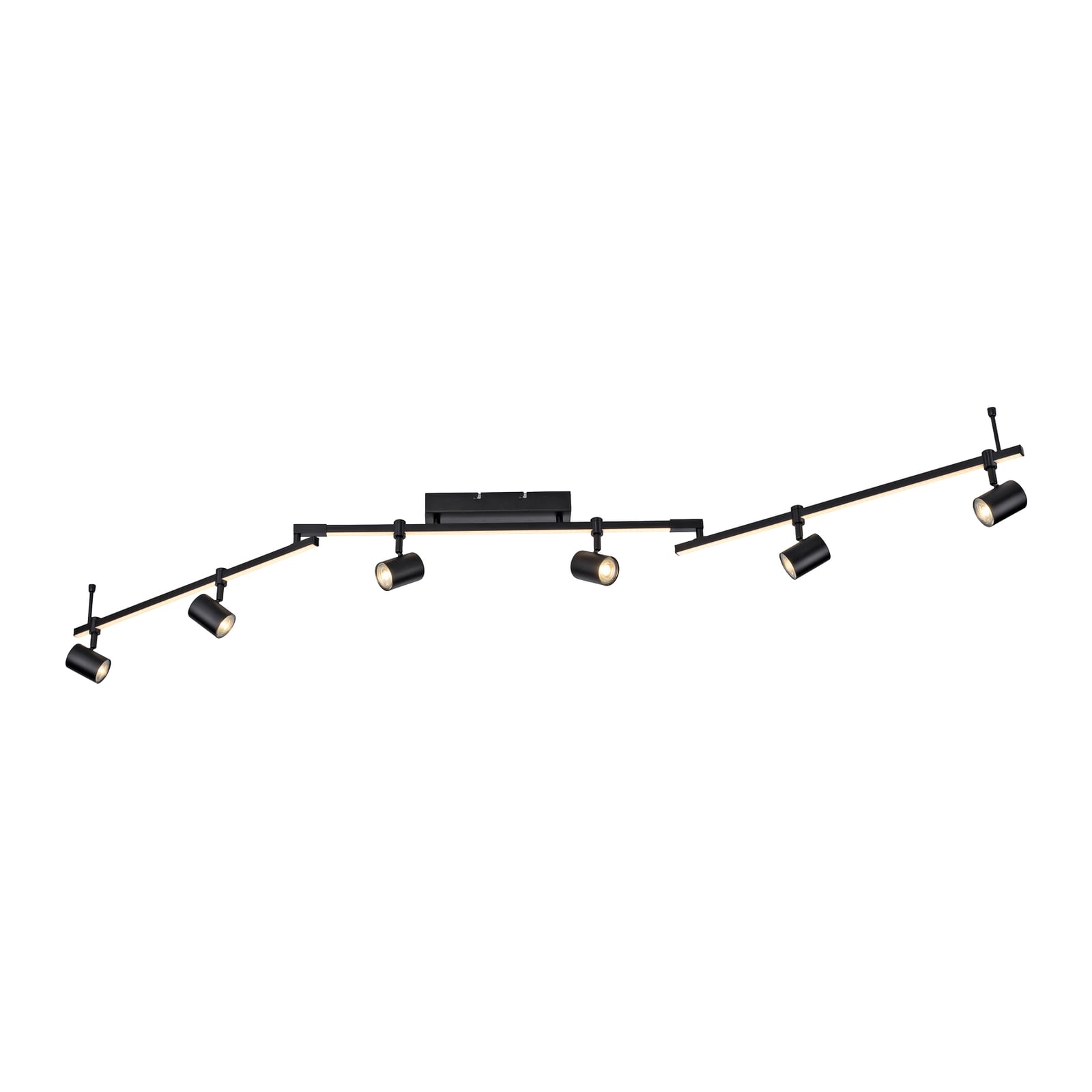 LED takspot Barik 6-lys svart 188 cm justerbar 42W bakside