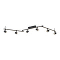 LED takspot Barik 6-lys svart 188 cm justerbar 42W front