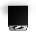 LED takspot Box 1-lys dimbar svart aluminium 4,5W - Philips forfra