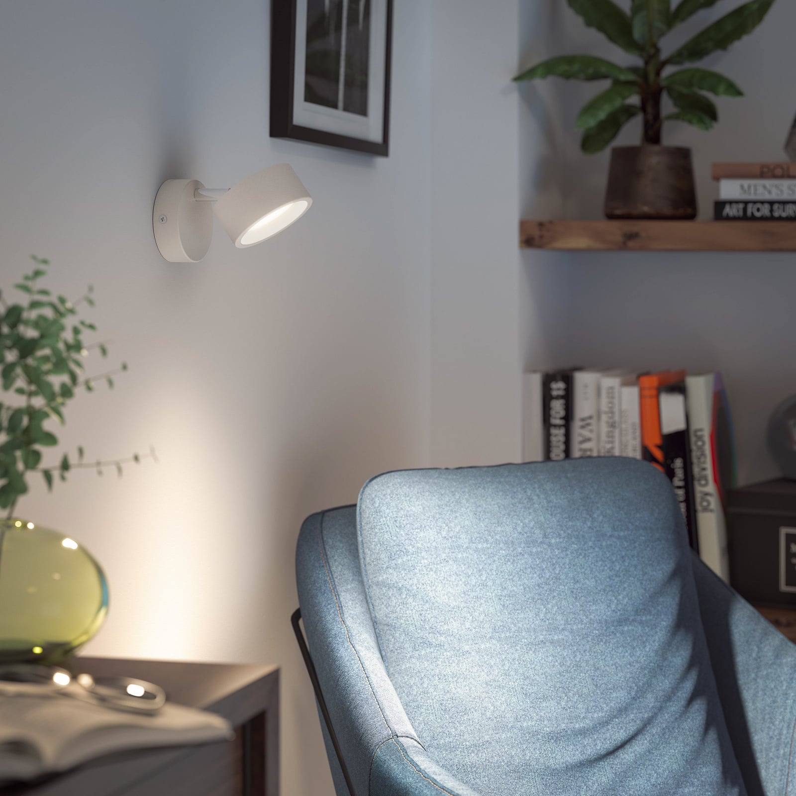 LED takspot Bracia 1-lys aluminium hvit 5,5W Philips bakside