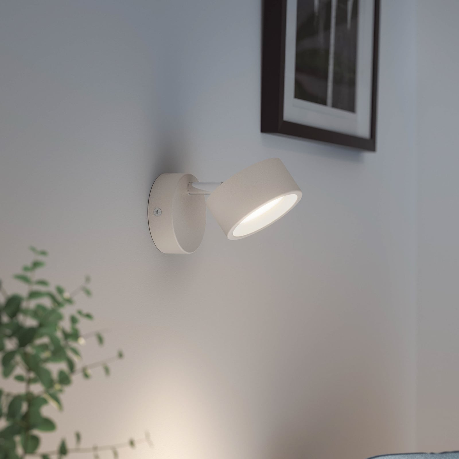 Detalj av LED takspot Bracia 1-lys aluminium hvit 5,5W Philips
