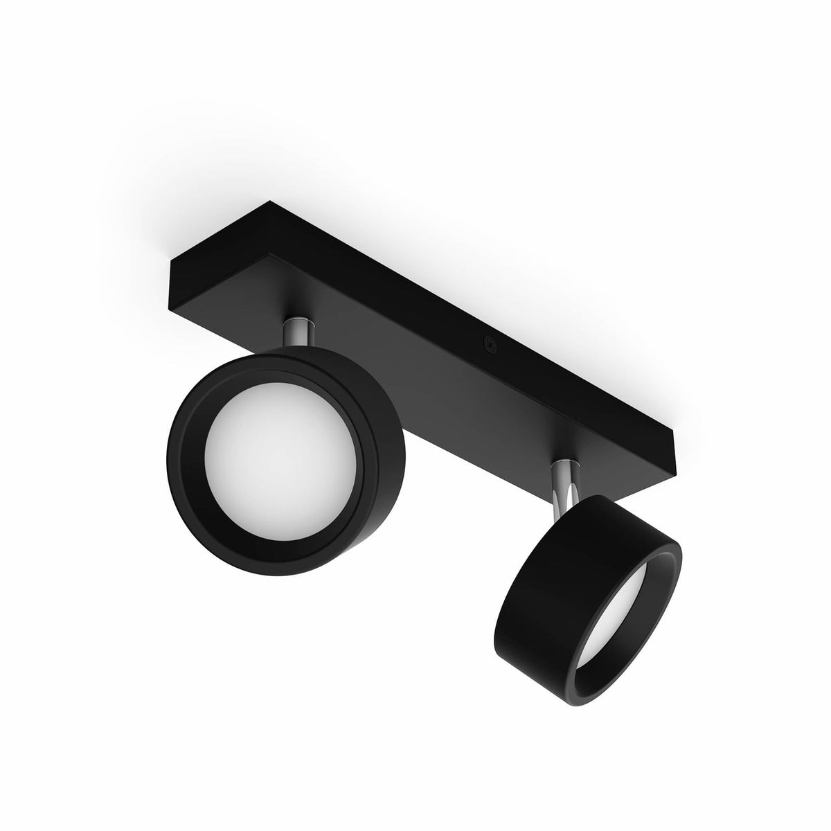 Detalj av LED takspot Bracia 2-lys svart aluminium