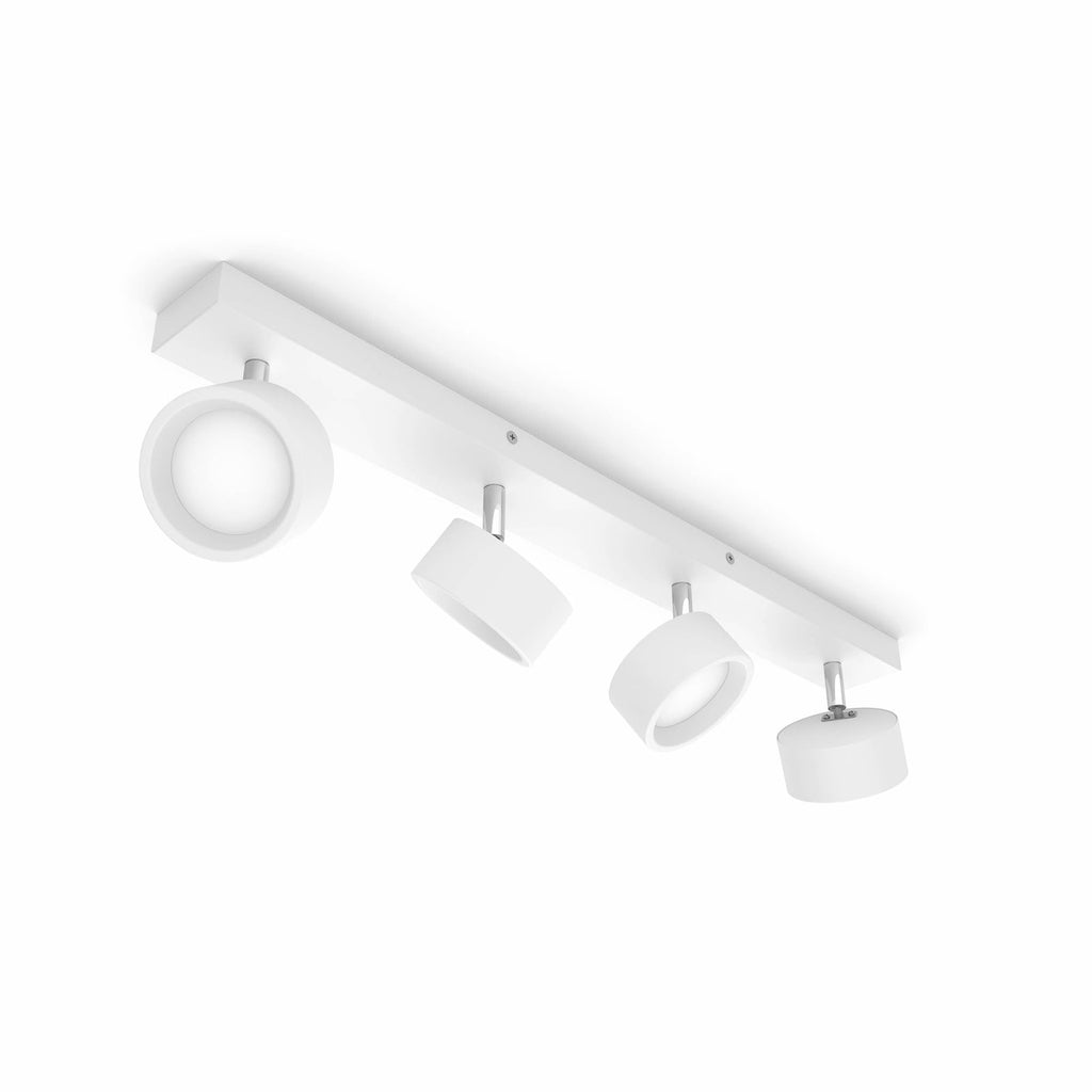 LED takspot Bracia 4-lys aluminium hvit 2700K - Philips bakside
