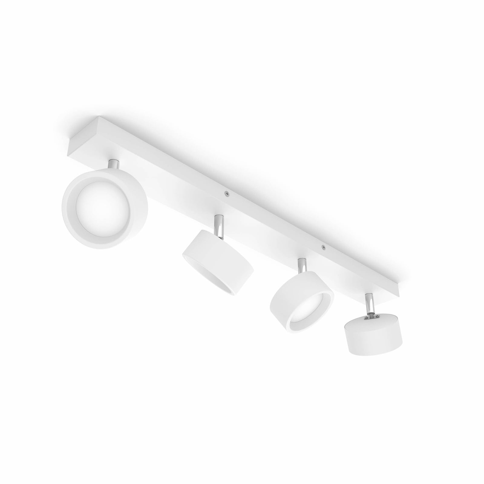 LED takspot Bracia 4-lys aluminium hvit 2700K - Philips bakside