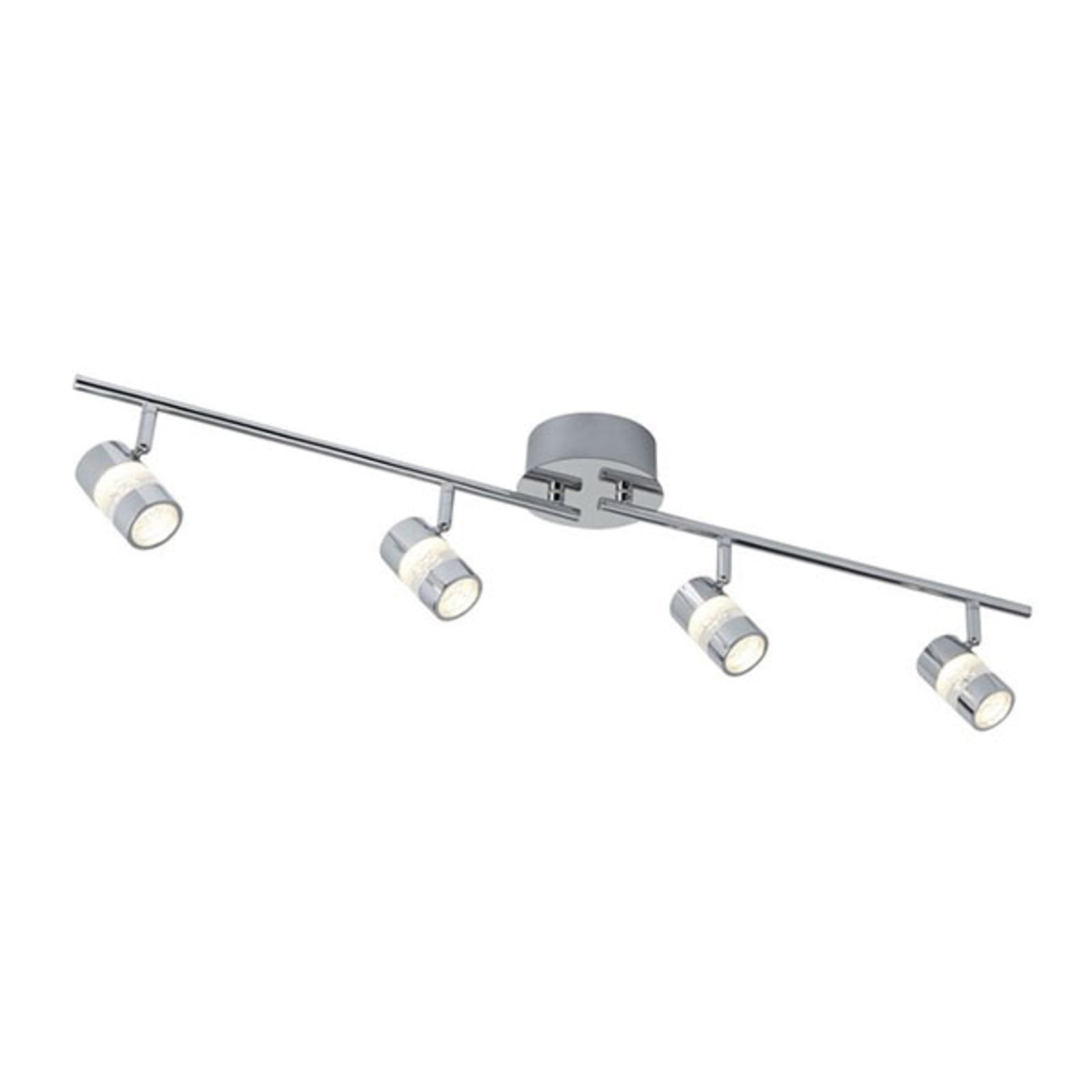 LED takspot Bubbles 4-lys krom akryl IP44 90 cm fra Searchlight