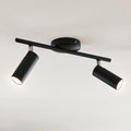 LED takspot Camille 2-lys svart metall 40 cm varmhvit forfra