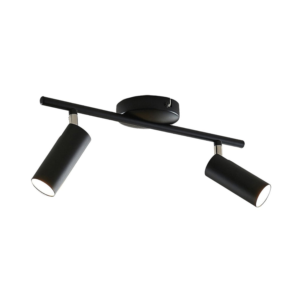 Detalj av LED takspot Camille 2-lys svart metall 40 cm varmhvit