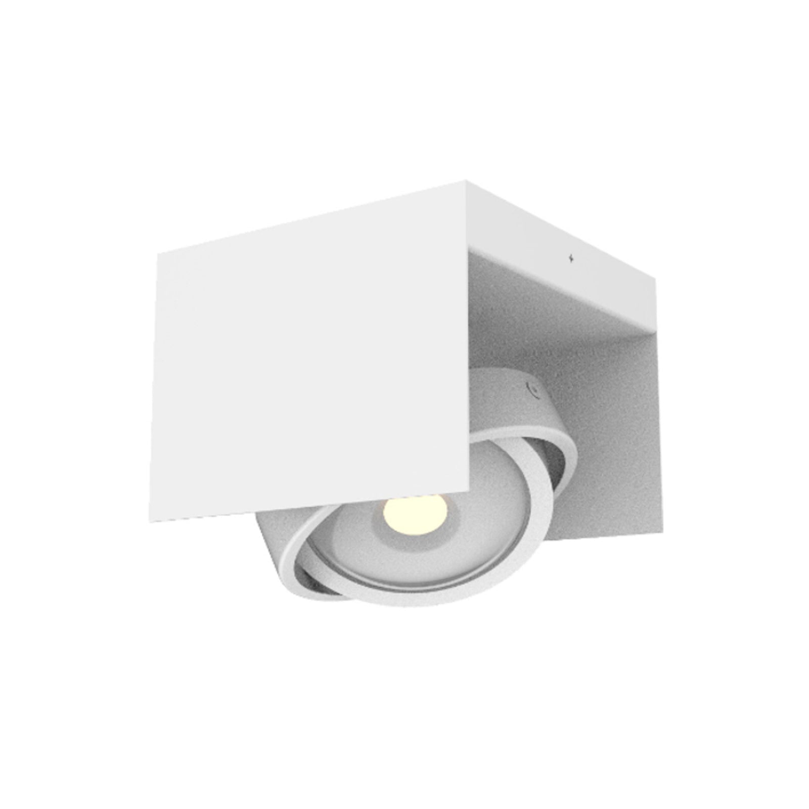 LED takspot Cardano 1-lys hvit stål dimbar GX53 forfra