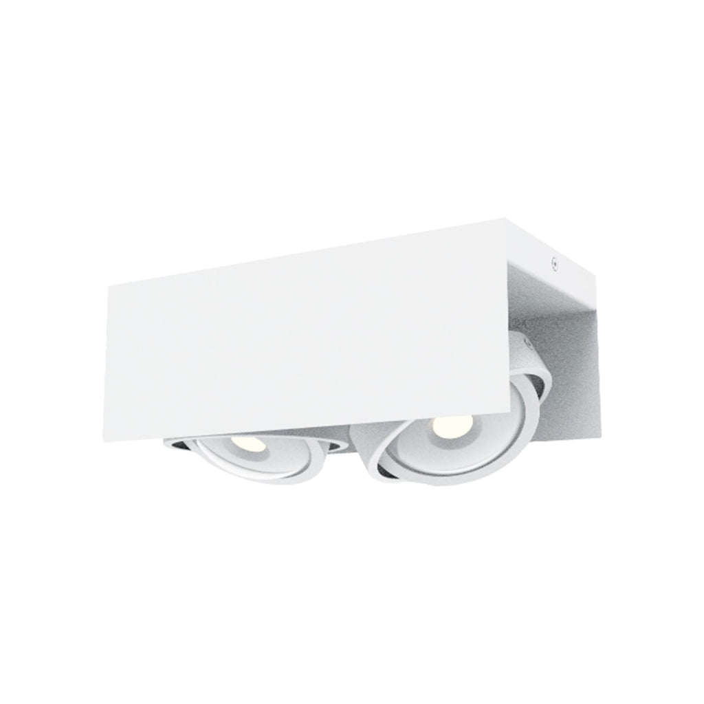 LED takspot Cardano 2-lys dimbar hvit stål GX53 forfra