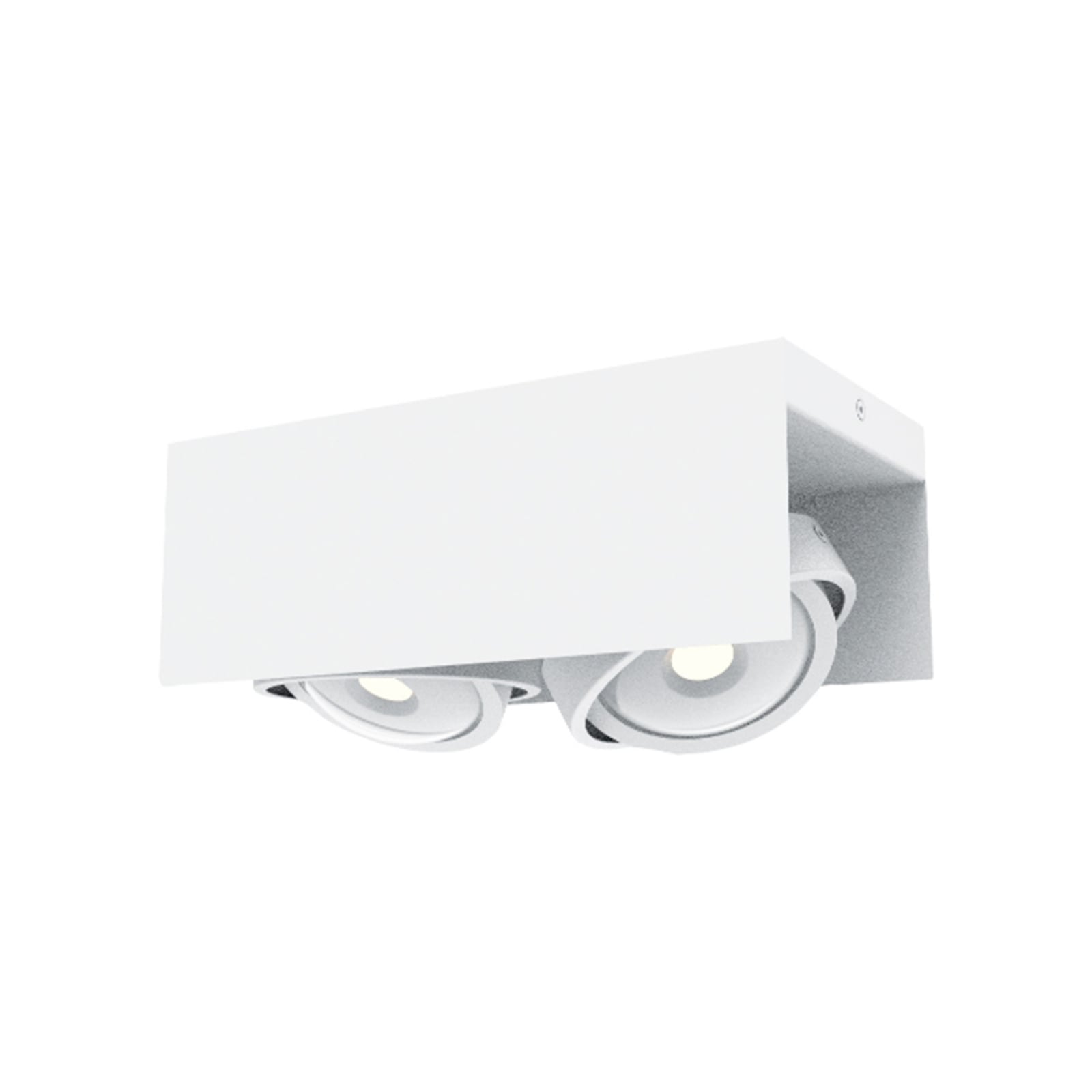 LED takspot Cardano 2-lys dimbar hvit stål GX53 forfra