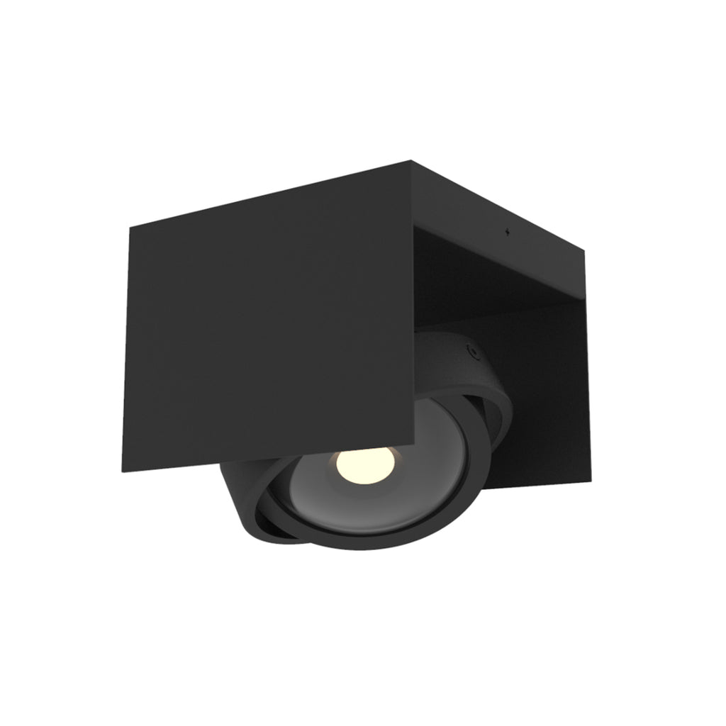 LED takspot Cardano dimbar svart GX53 15x15 cm forfra