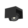 LED takspot Cardano dimbar svart GX53 15x15 cm forfra