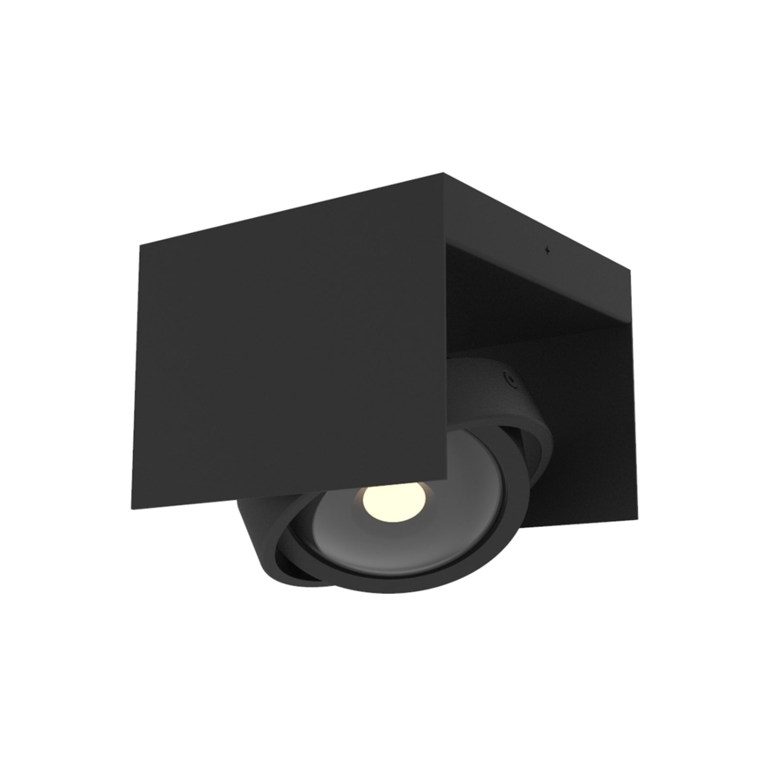 LED takspot Cardano dimbar svart GX53 15x15 cm forfra