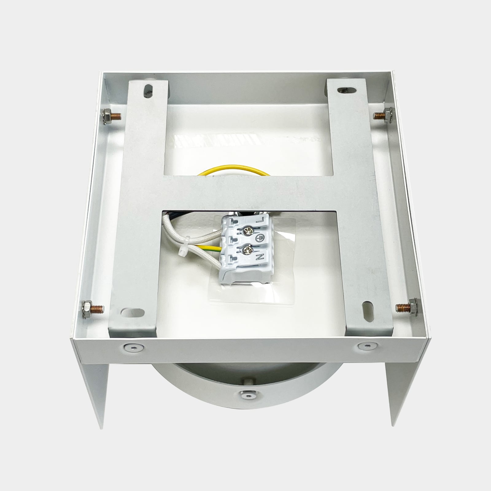 LED takspot Cardano dimbar svart GX53 15x15 cm bakside