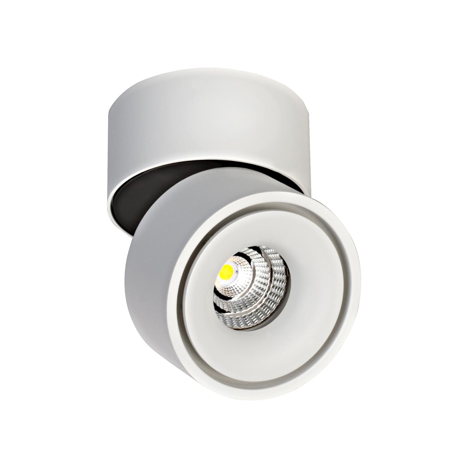 LED takspot Circle Maxi svingbar Ø10 cm hvit forfra