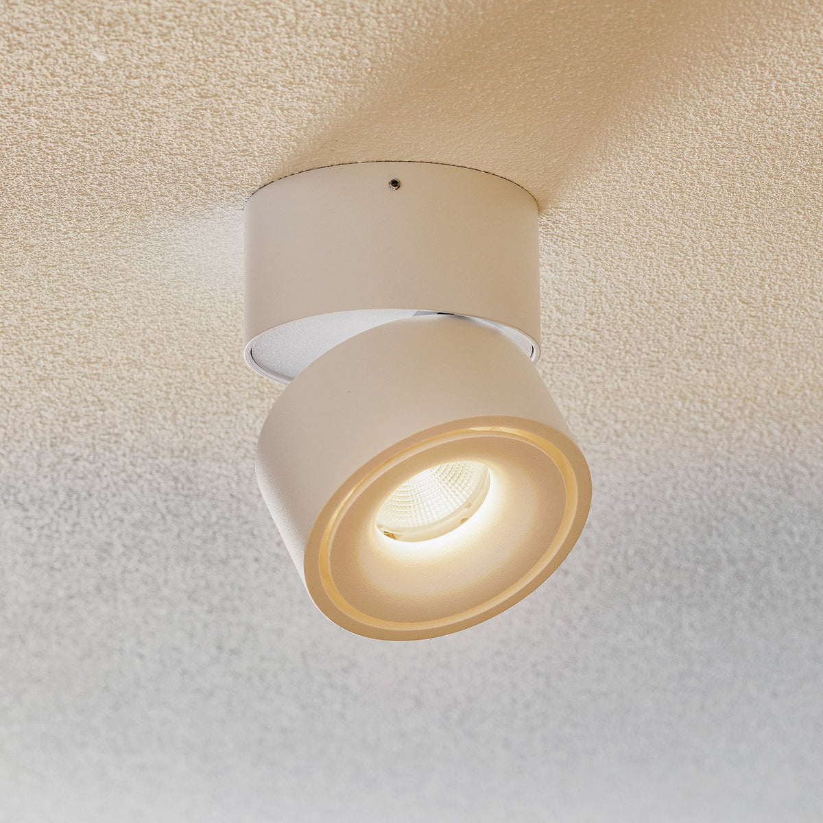 LED takspot Clippo aluminium dimbar Ø10 cm 14W hvit forfra