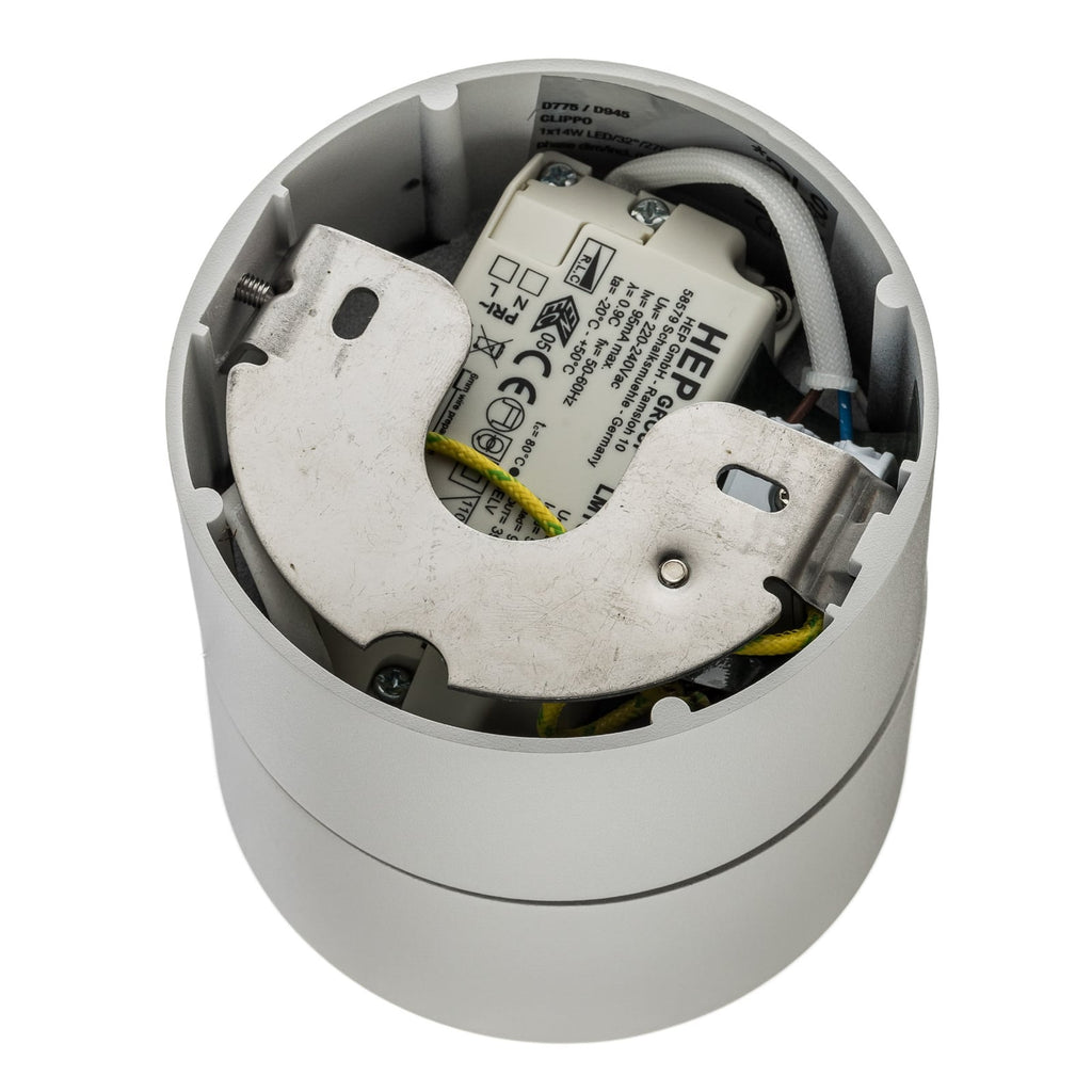 LED takspot Clippo aluminium dimbar Ø10 cm 14W hvit med LED-driver