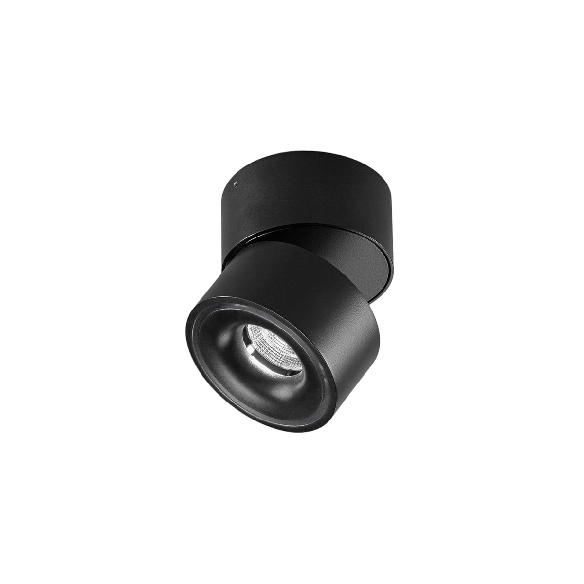LED takspot Clippo dim-to-warm svart aluminium Ø10 cm forfra