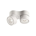 LED takspot Clippo Duo 2-lys dimbar hvit forfra