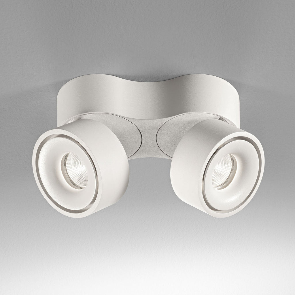 Montert LED takspot Clippo Duo 2-lys dimbar hvit i rom