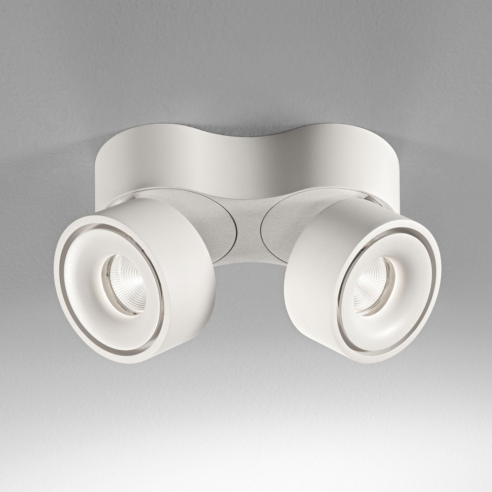 Montert LED takspot Clippo Duo 2-lys dimbar hvit i rom